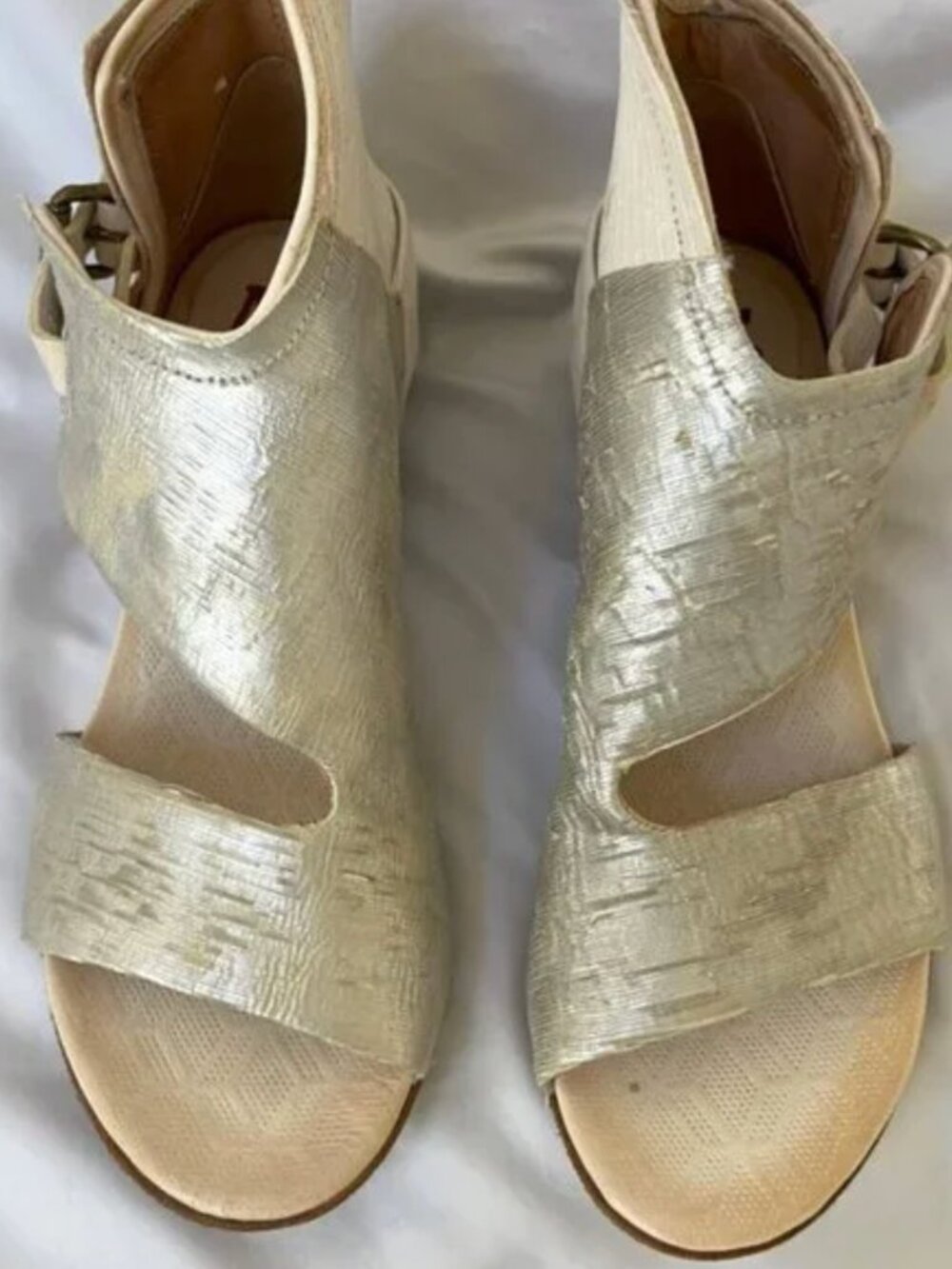 A.S.98 Airstep Lucus Sandals – Off White Metallic – Size 7.5 / EU 38 – EUC - Picture 3 of 16